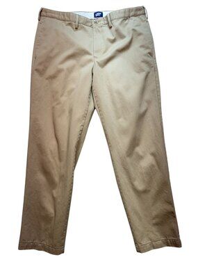 Lands' End Mens Khaki Chino Pants Sze 40 Tailored Fit Classic Relaxed Flat Front